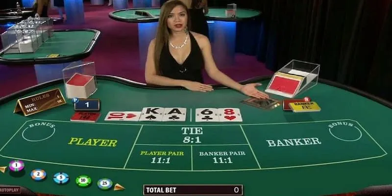 Giao diện bàn cược Baccarat tại nhà cái